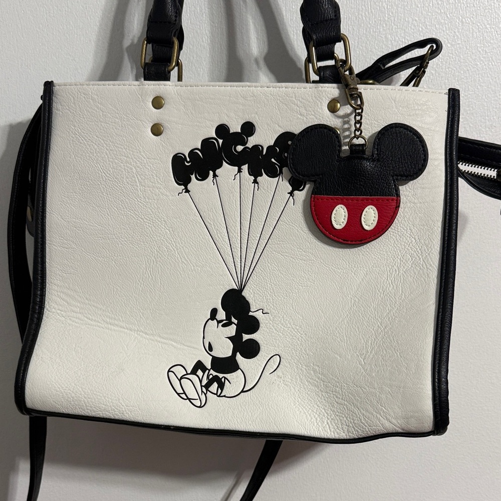 Loungefly Black and White Mickey Mouse Tote